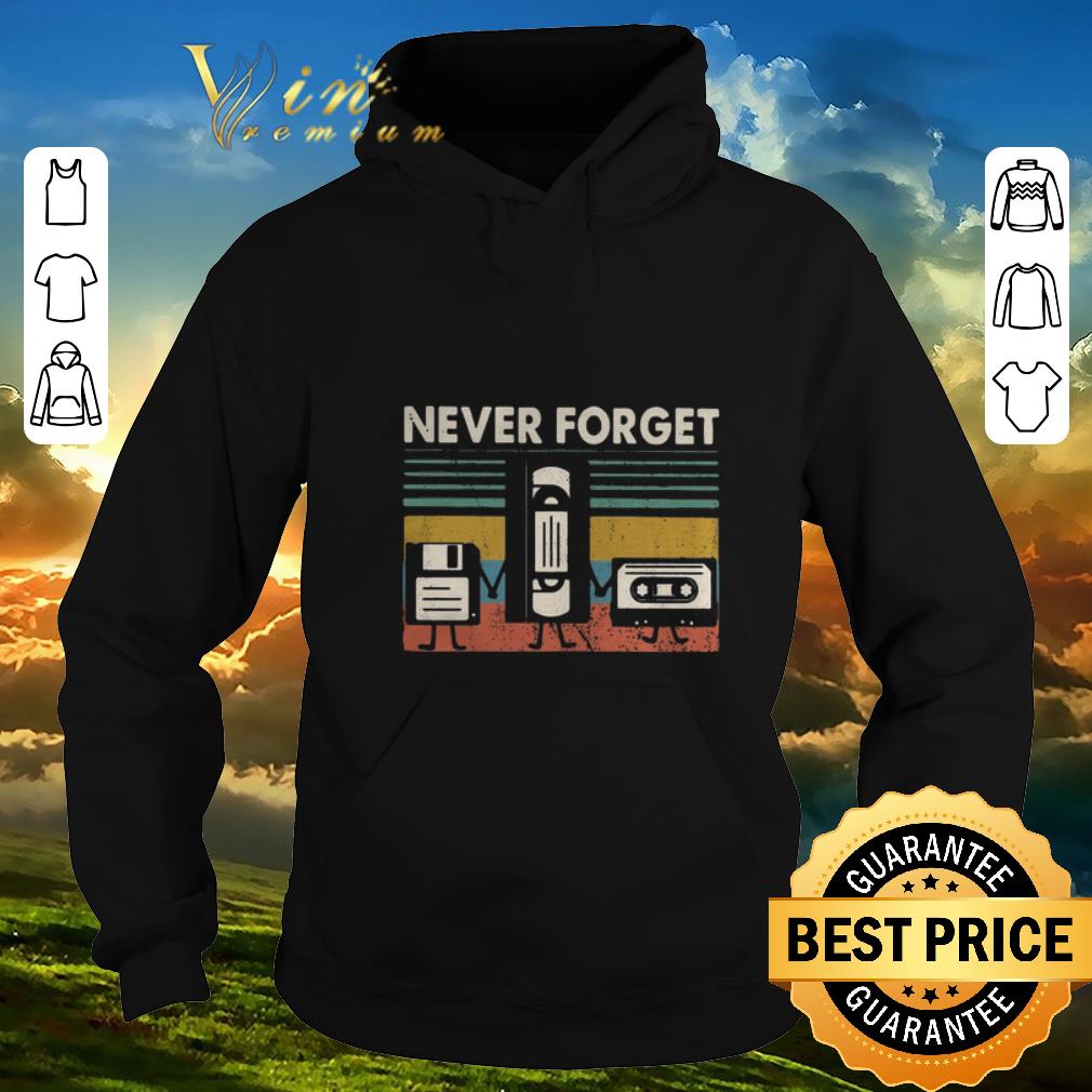 Top Never Forget Floppy Disk VHS Cassette Tape vintage shirt sweater