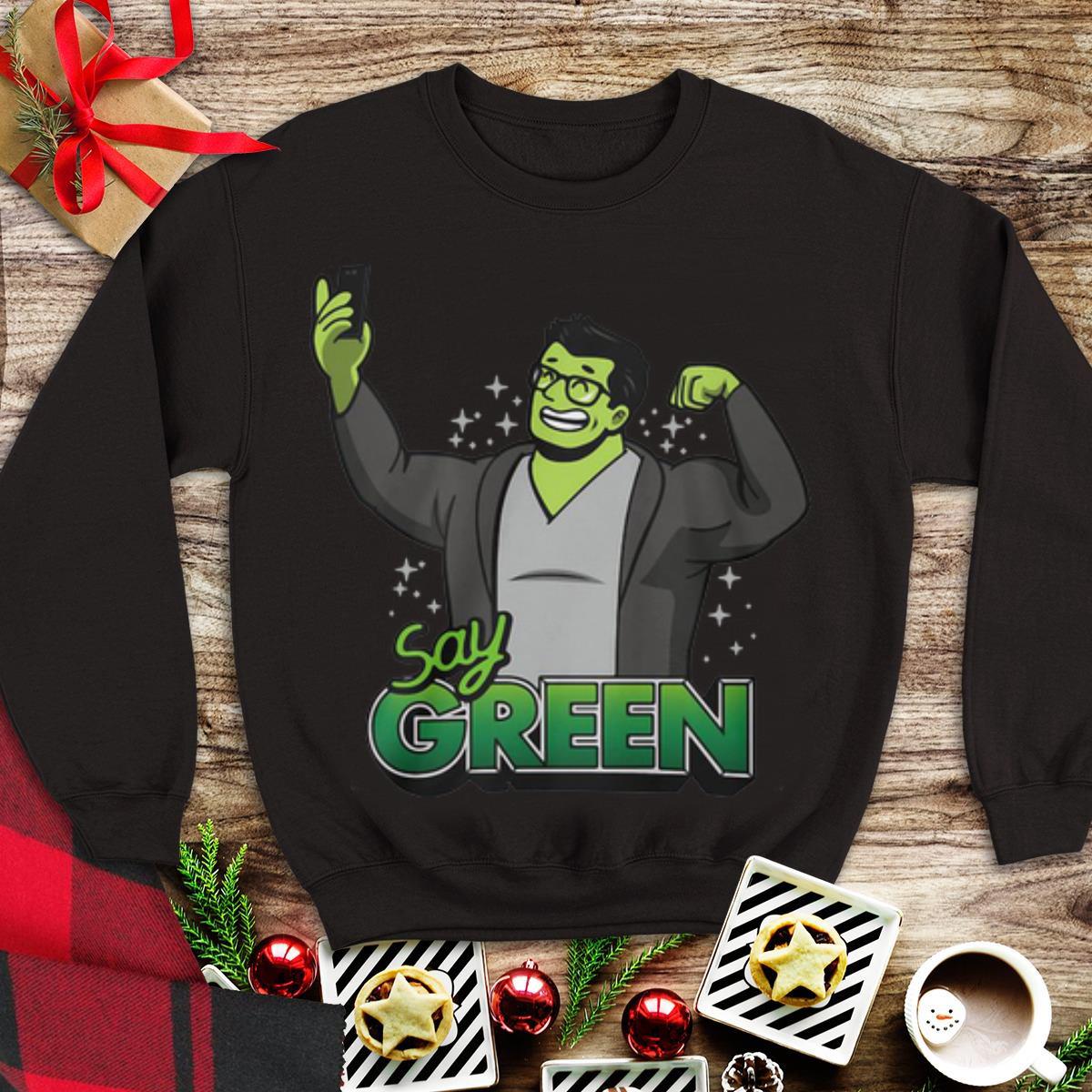 Awesome Avengers Endgame Say Green Professor Hulk shirt