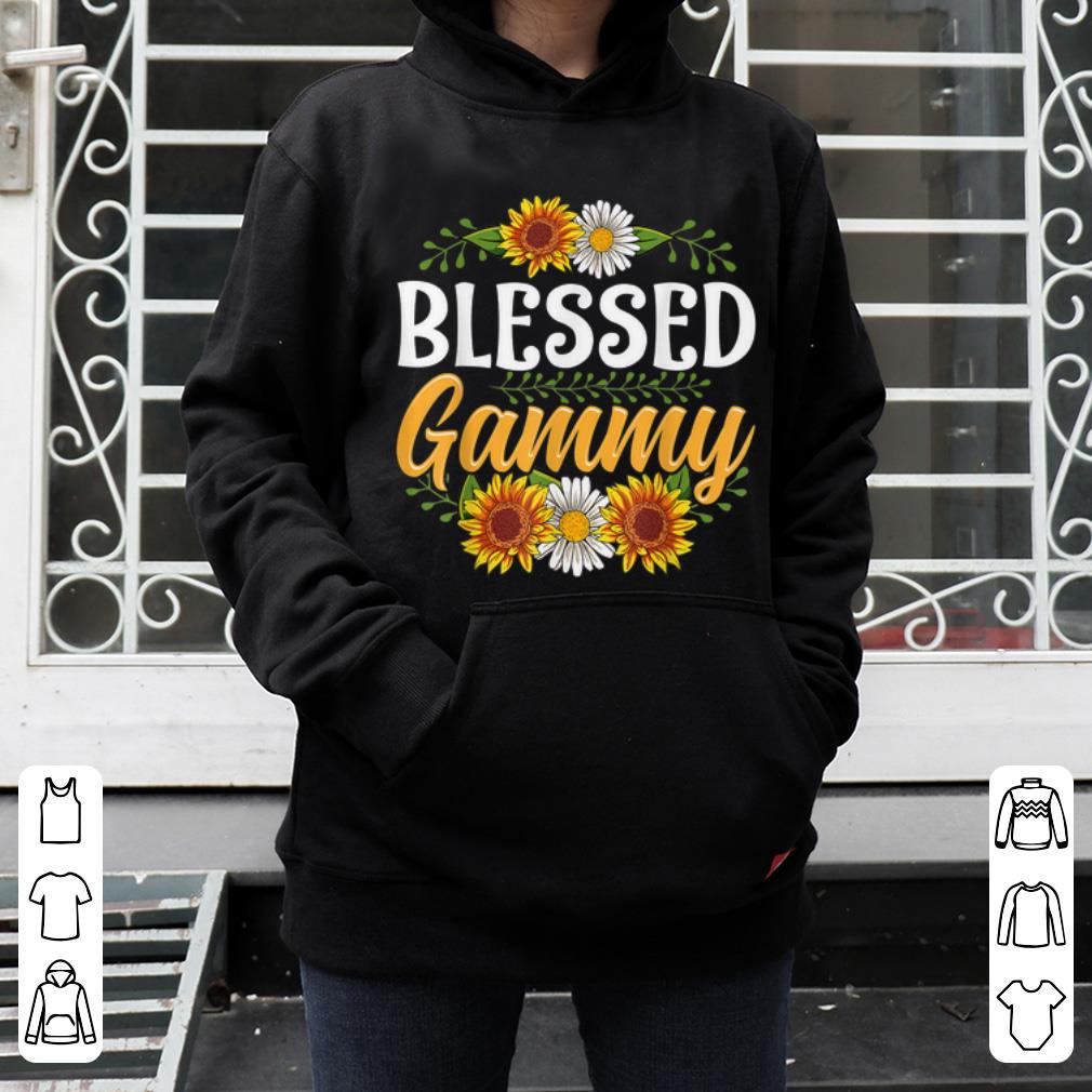 Awesome Blessed Gammy Thanksgiving Christmas Cute Gift Floral shirt