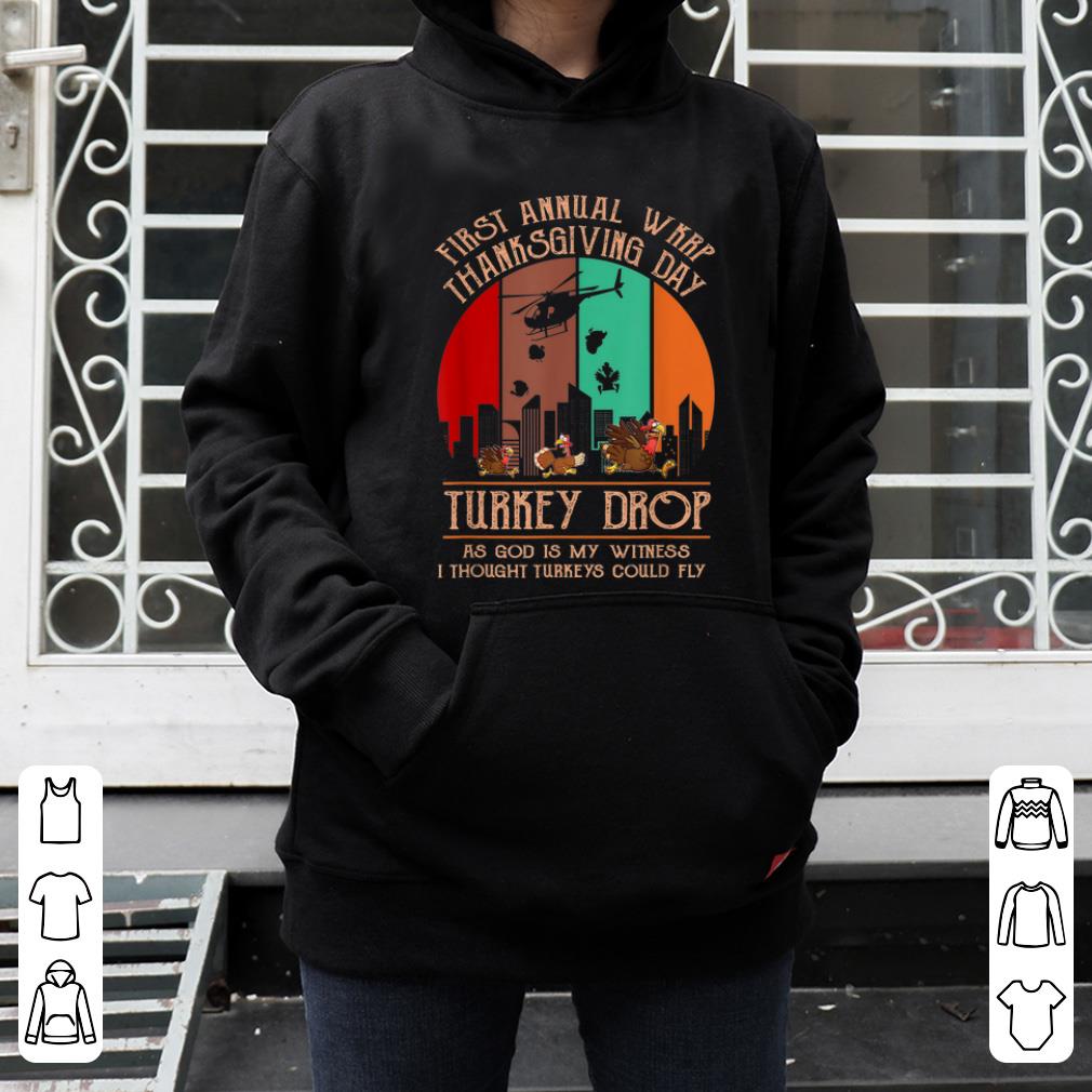 Awesome Funny Turkey Thanksgiving Day Wkrp-Turkey-Drop Vintage shirt