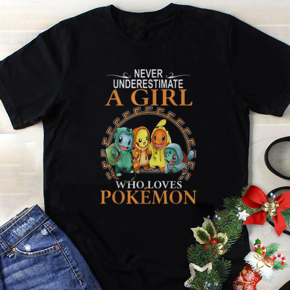 Awesome Never Underestimate A Girl Who Loves Pokemon shirt