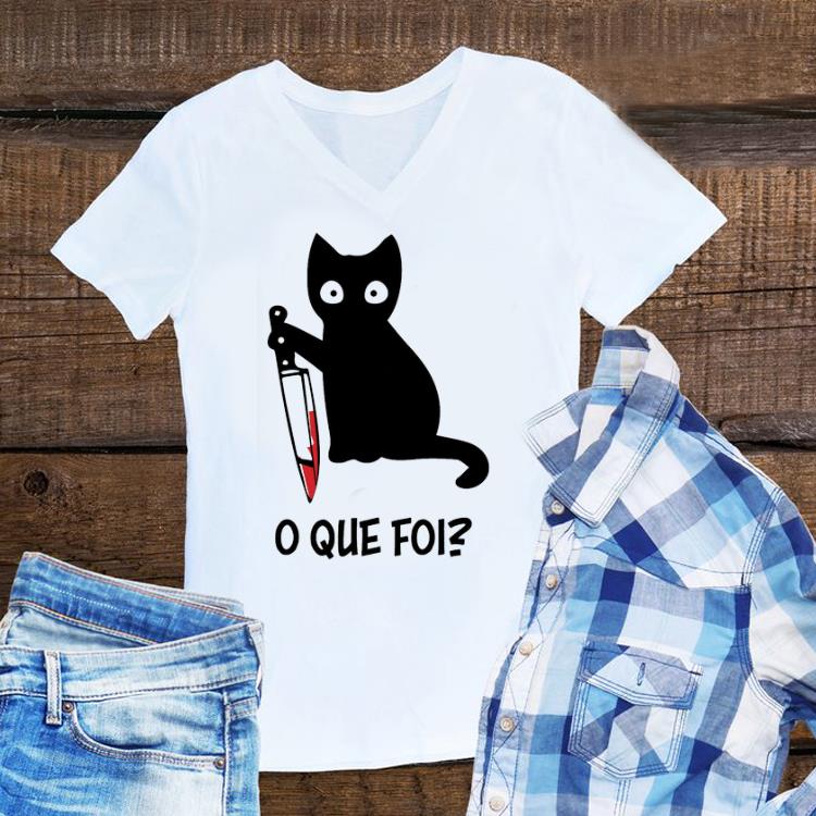 Awesome O Que Foi Murderous Black Cat Knife shirt