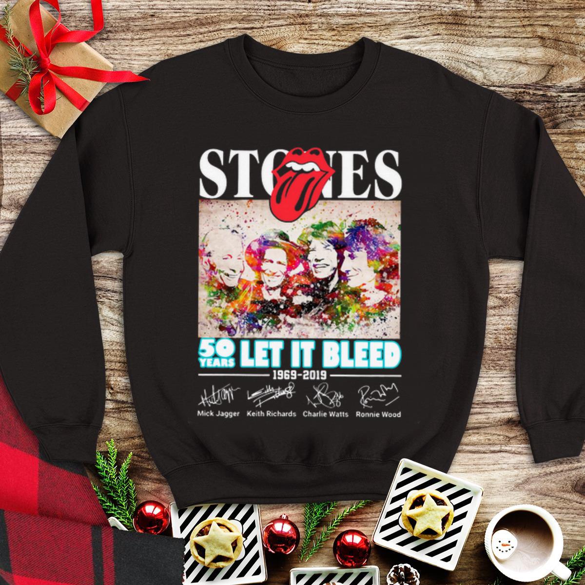 Awesome Stone 50 Years Let It Bleed 1969 2019 Signatures shirt