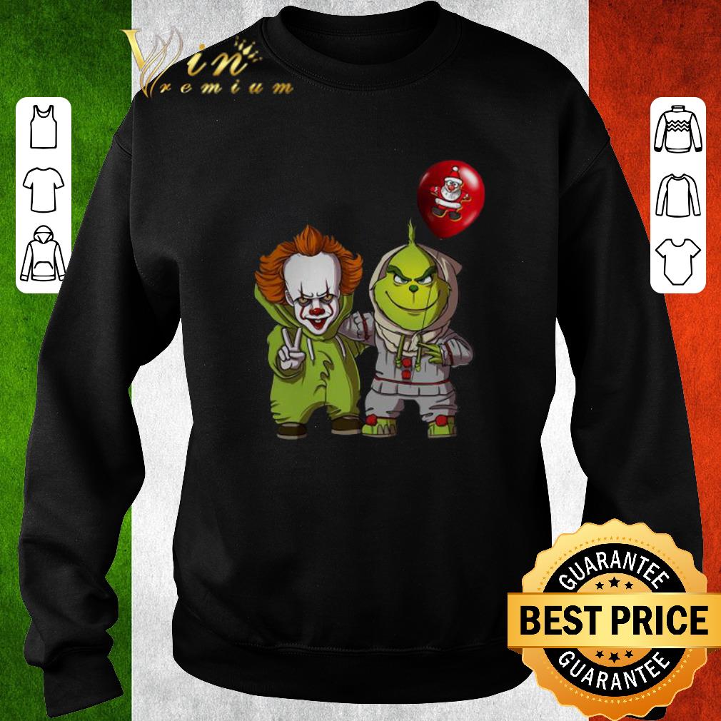 Funny Baby Pennywise and Grinch shirt
