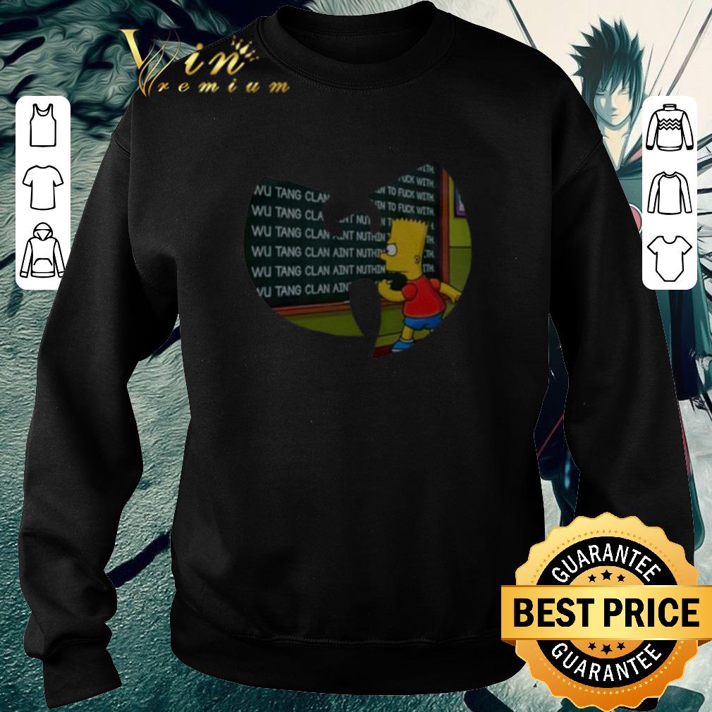 Funny Bart Simpsons writing Wu Tang Clan shirt 2 Funny Bart Simpsons writing Wu Tang Clan shirt