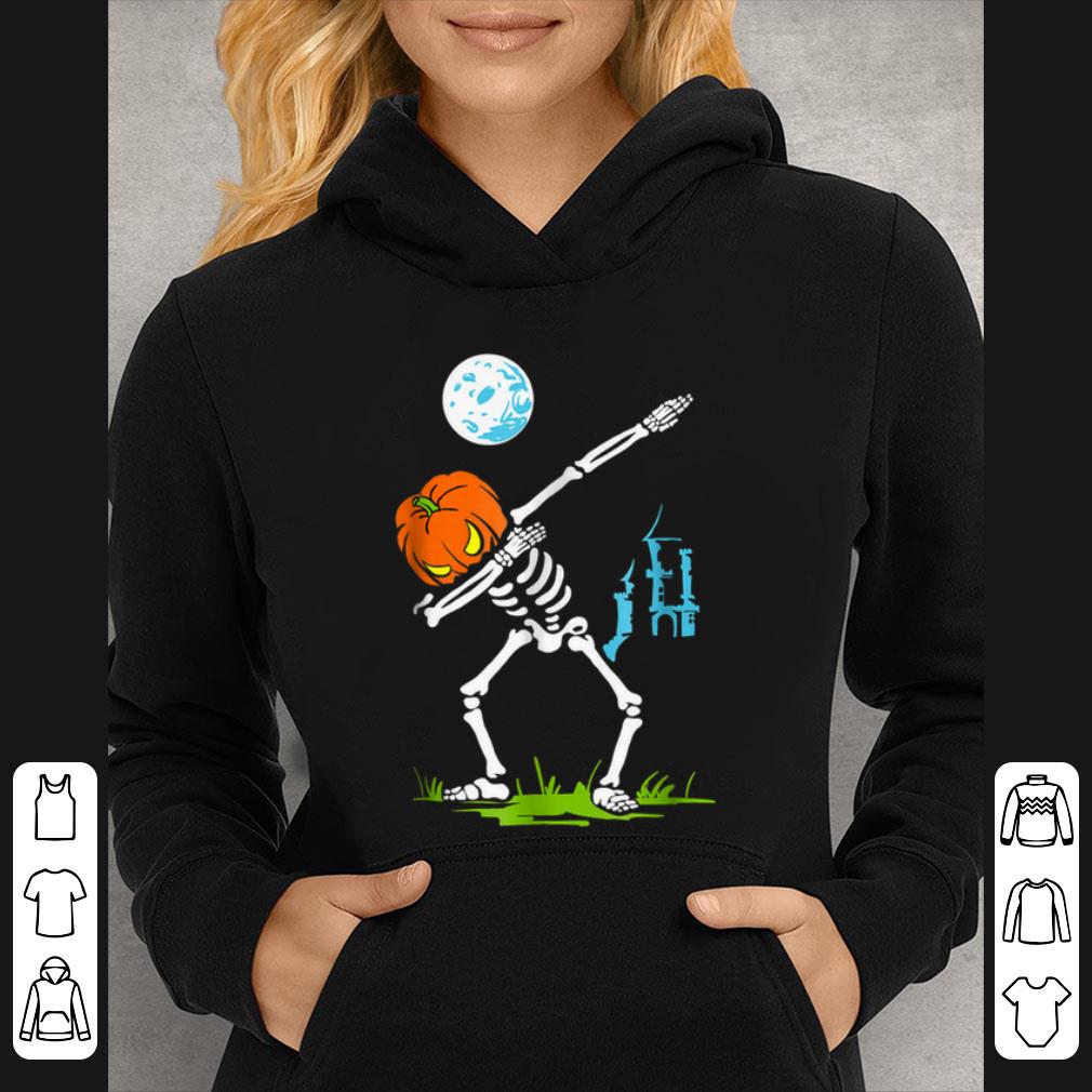 Hot Dabbing Skeleton Pumpkin Halloween Dab For Kids Boys shirt