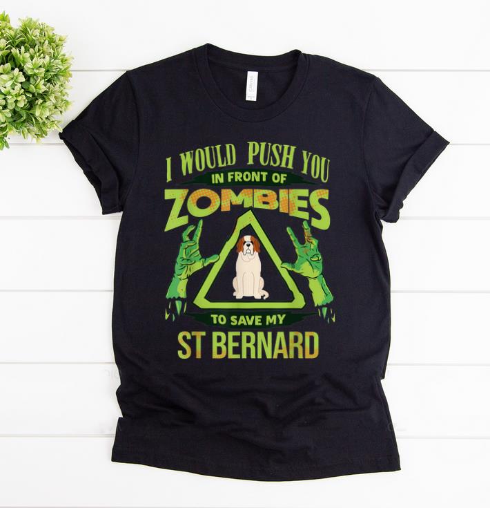 Hot St Bernard Dog Lover Funny Zombie shirt