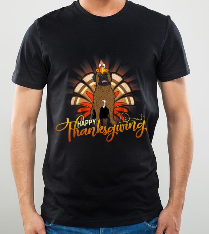 Nice Happy Thanksgiving Bullmastiff Turkey Dog Lover Gift shirt
