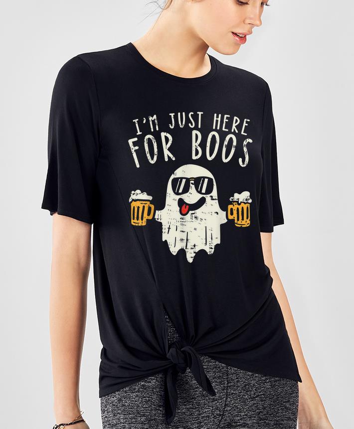 Nice Im Just Here For The Boos Ghost Halloween Costume Beer Lover shirt