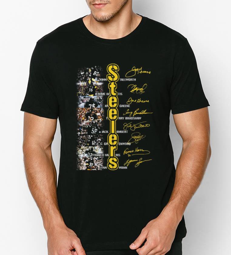 Nice John Stallworth Jerome Bettis Joe Greene Terry Bradshaw All Pittsburgh Steelers Signatures shirt
