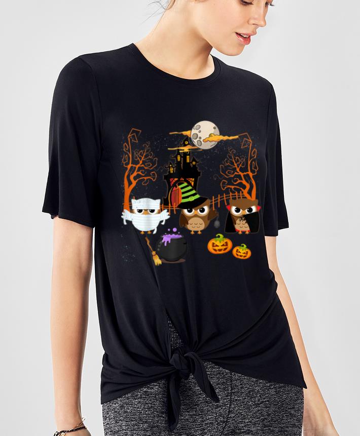 Nice Three Owls Funny Halloween Gifts For Women shirt