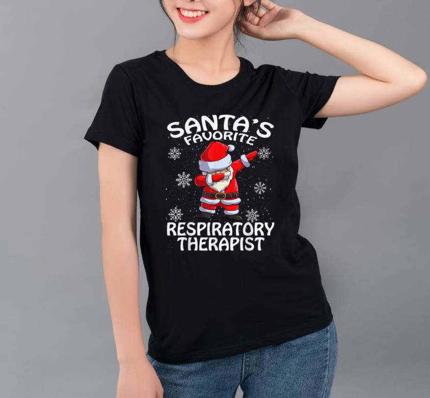 Official Dabbing Santa's Favorite Respiratory Therapist Christmas shirt