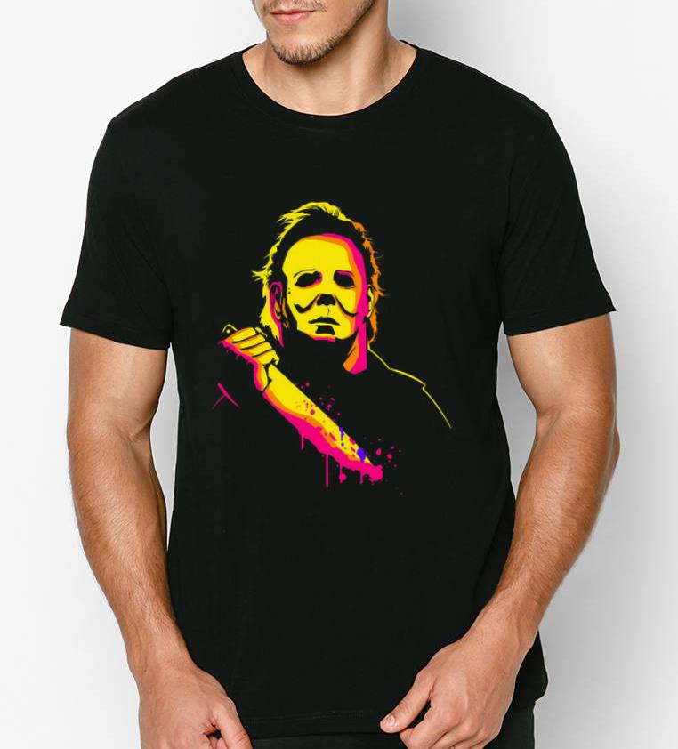 Official Michael Myers With Knife Color Halloween shirt