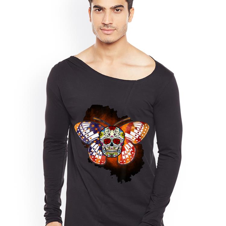 Official Sugar Skull Butterfly Day Of The Death Multiple Sclerosis shirt