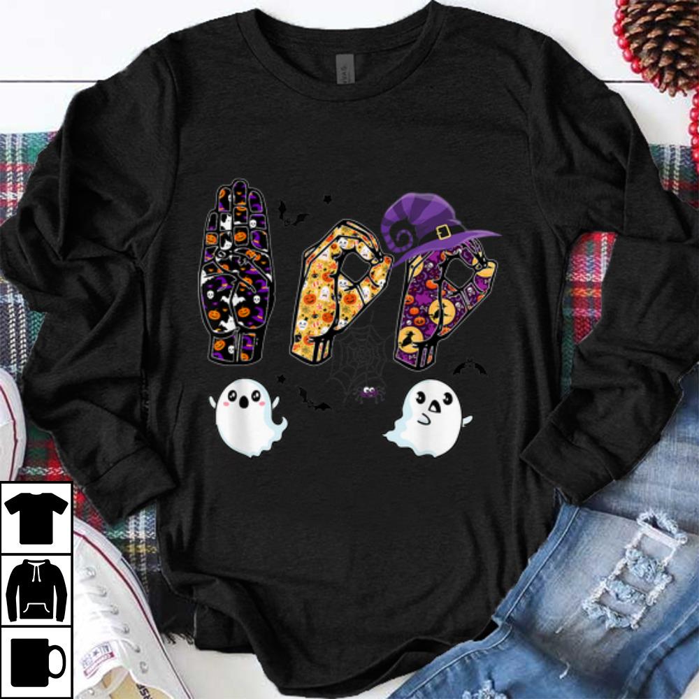 Original Boo Ghost ASL American Sign Language Funny Halloween Costume shirt