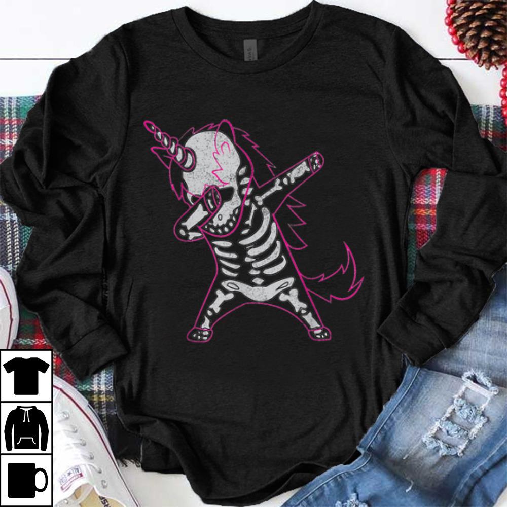 Original Dabbing Unicorn Skeleton Halloween Costume Men Women Gift shirt