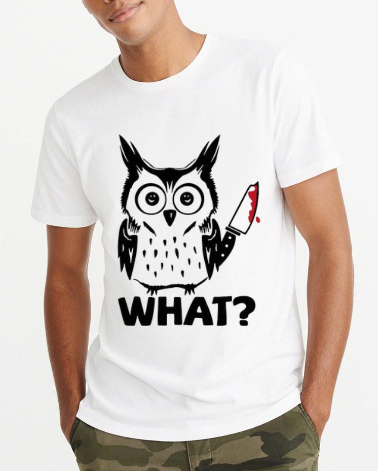 Original What Owl Michael Myers With Blood Knife shirt