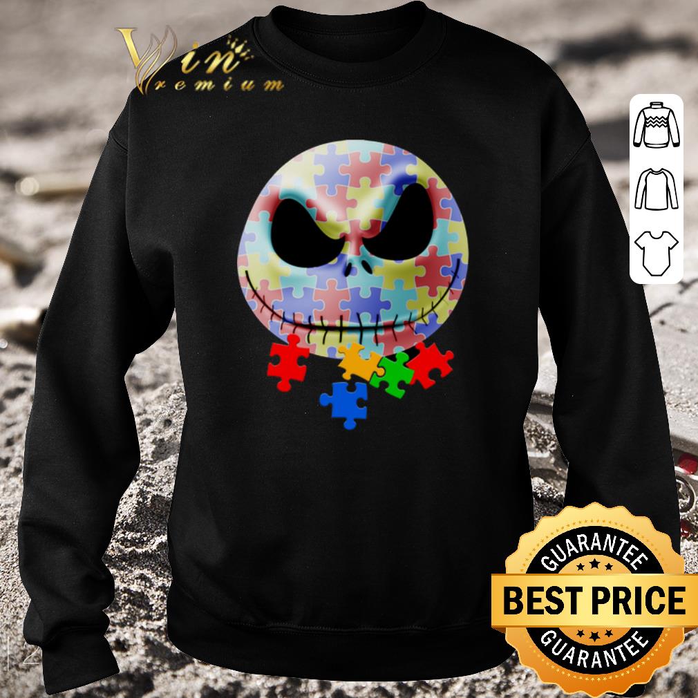 Premium Jack Skellington face puzzle Autism shirt 2 Premium Jack Skellington face puzzle Autism shirt