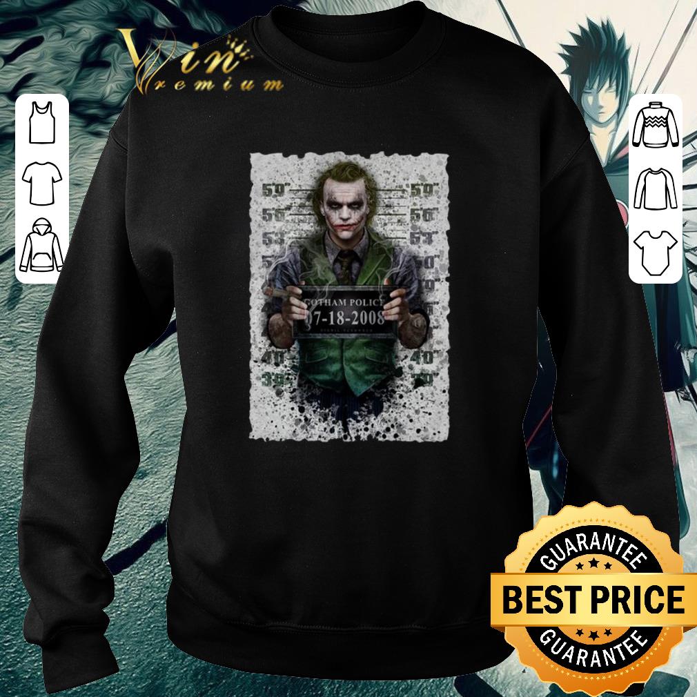 Premium Joker Gotham Police 07-18-2008 shirt 2 Premium Joker Gotham Police 07-18-2008 shirt