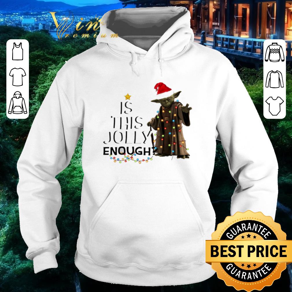 Premium Santa Yoda Is this jolly enough christmas lights shirt 2 Premium Santa Yoda Is this jolly enough christmas lights shirt