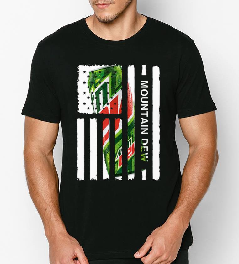 Pretty American Flag Mountain Dew shirt
