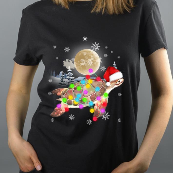 Pretty Christmas Light Sea Turtle Lover shirt