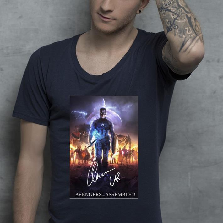 Top Avengers Assemble Chris Evans Captain America Signature shirt