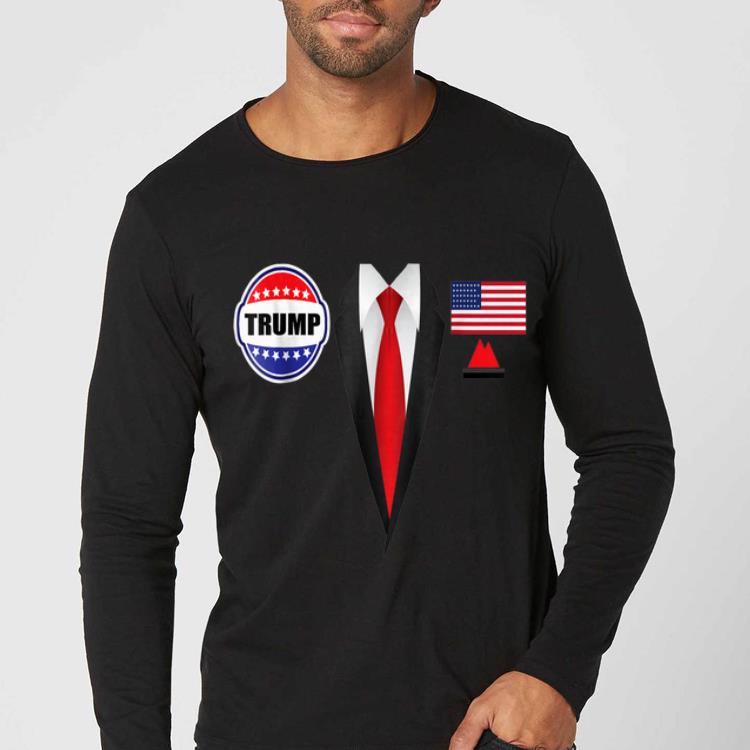 Top President Trump Suit Halloween Lazy Costume Flag shirt