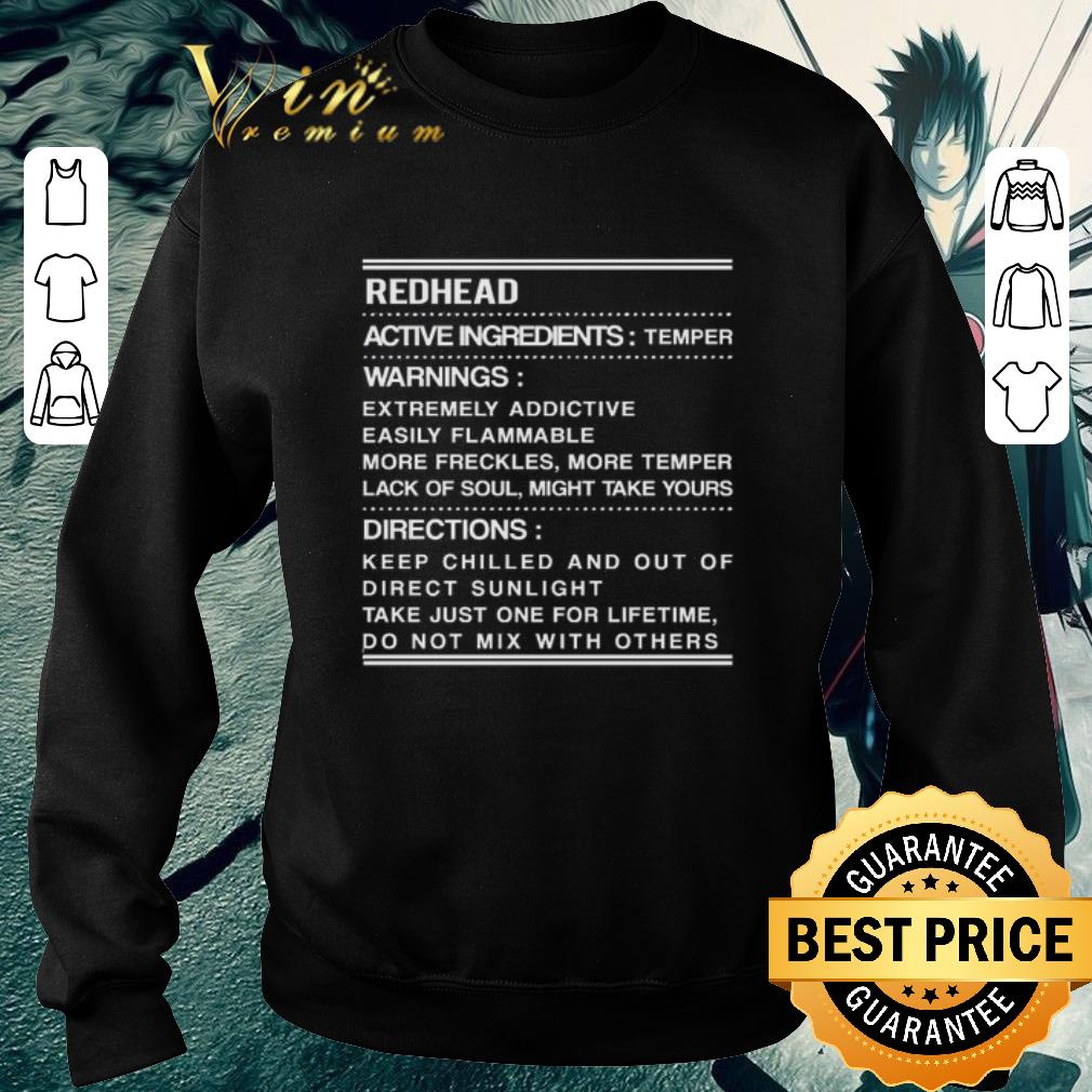 Top Redhead active ingredients temper warnings extremely addictive shirt