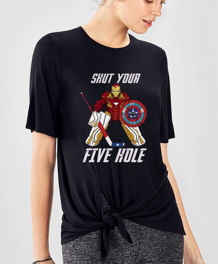 Top Shut Your Five Hole Iron Man shirt