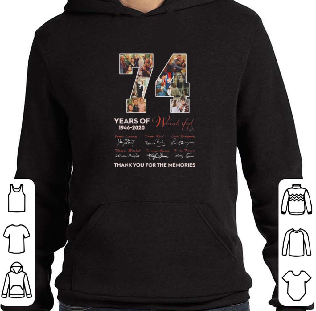 Awesome 74th Years Of It's A Wonderful Life 1946-2020 signatures shirt