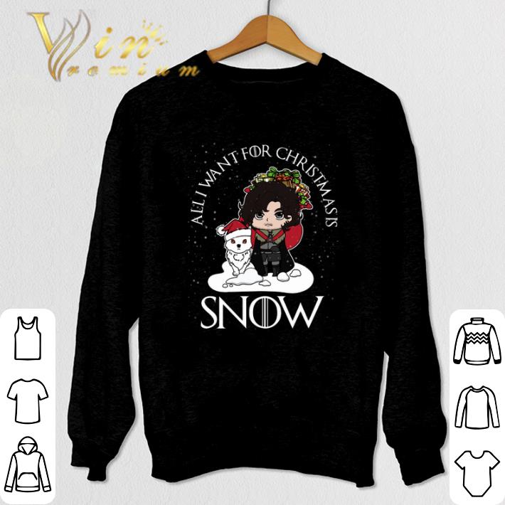 Awesome All I Want For Christmas is Jon Snow Game Of Thrones shirt