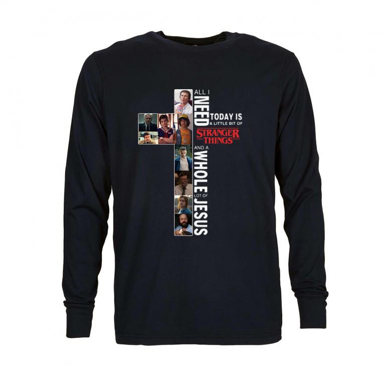 Awesome All I need today is a little bit of Stranger Things Jesus shirt 6 Awesome All I need today is a little bit of Stranger Things Jesus shirt