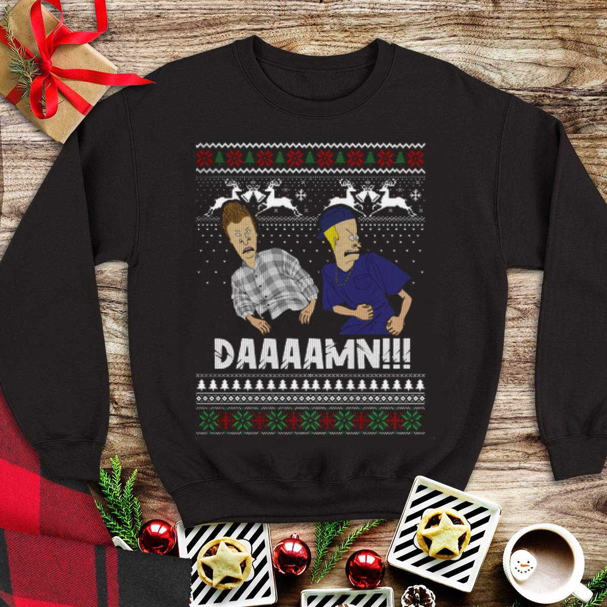 Awesome Beavis And Butthead Daaaamn Ugly Christmas shirt