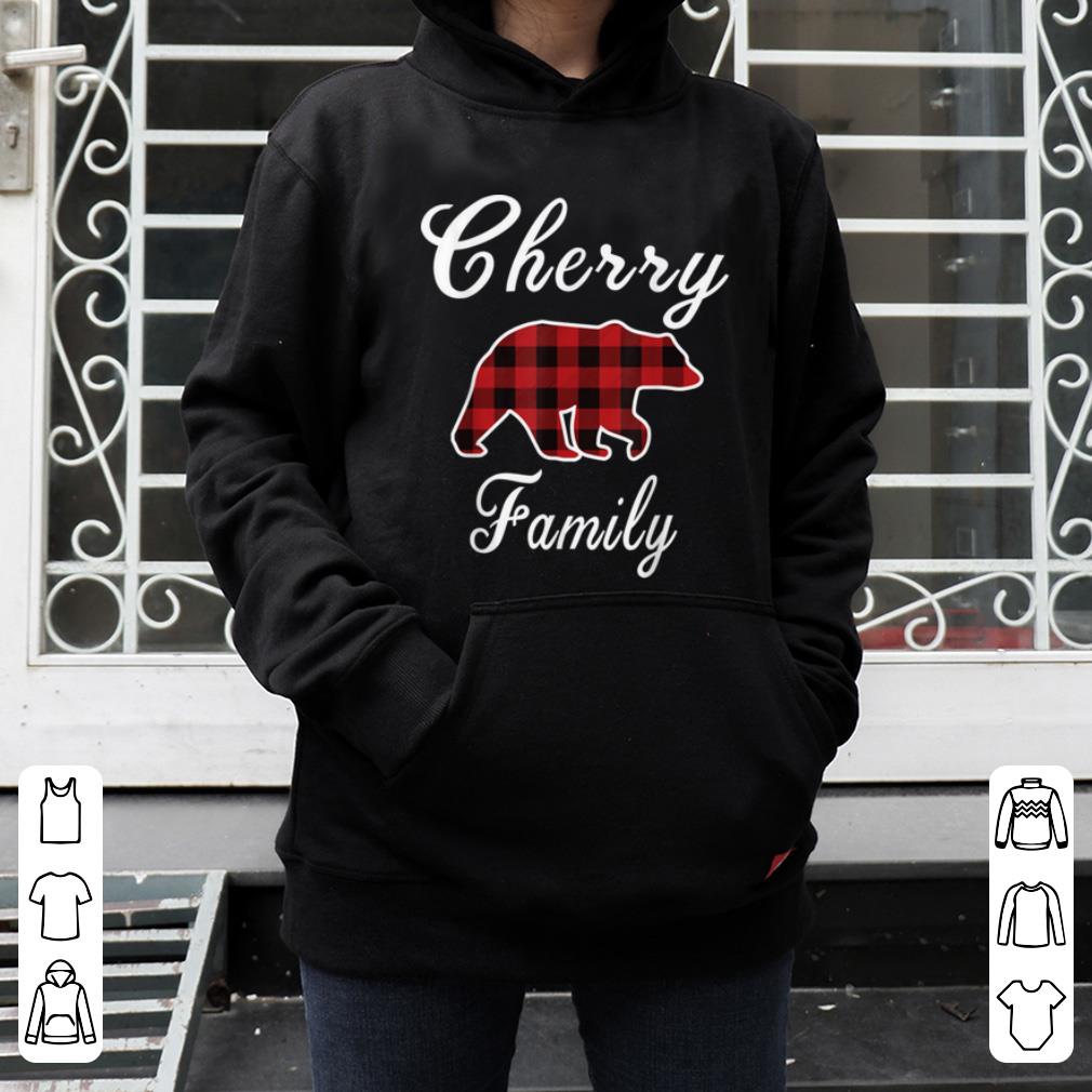 Awesome CHERRY Family Bear Red Plaid Christmas Pajama Men Women Gift shirt