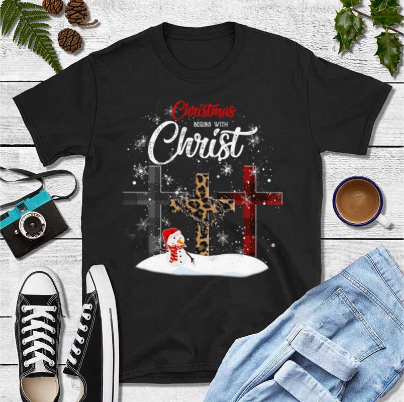 Awesome Christmas Begins With Christ Merry Xmas shirt