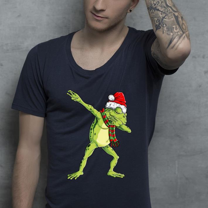 Awesome Christmas for Kids Boys Girls Dabbing Frog Santa Gift shirt
