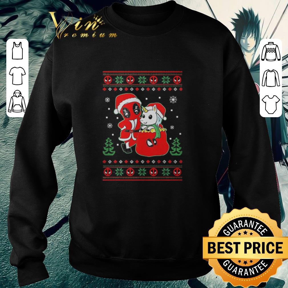 Awesome Deadpool unicorn ugly Christmas shirt