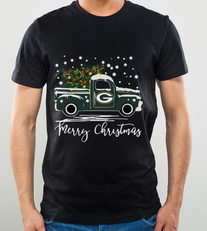 Awesome Green Bay Packers Truck Merry Christmas shirt