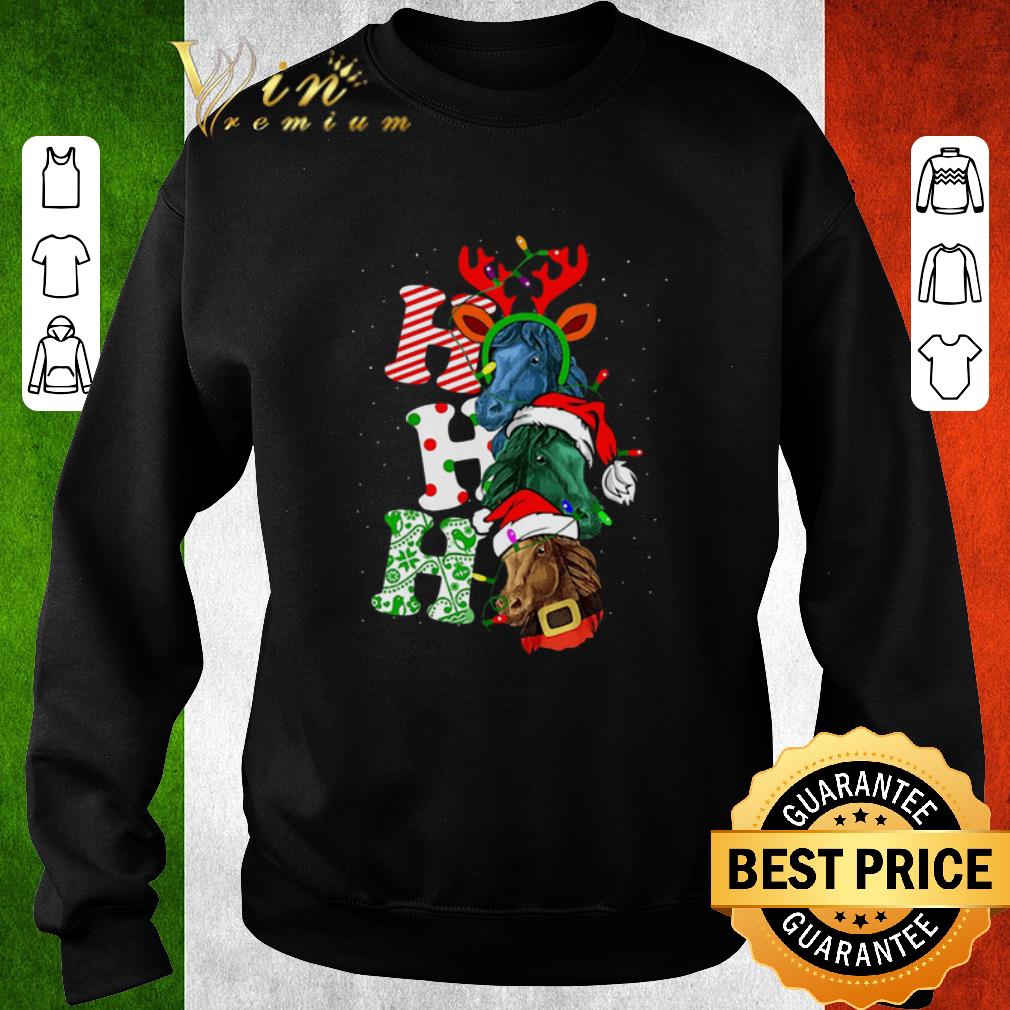 Awesome Ho Ho Ho Santa Horse Christmas shirt