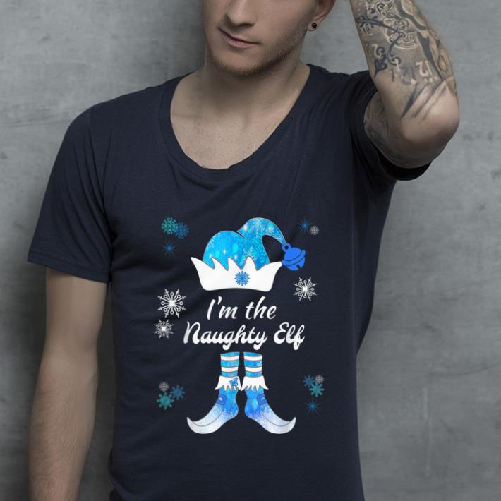 Awesome I Am The Naughty Elf Matching Family Group Christmas Blue shirt