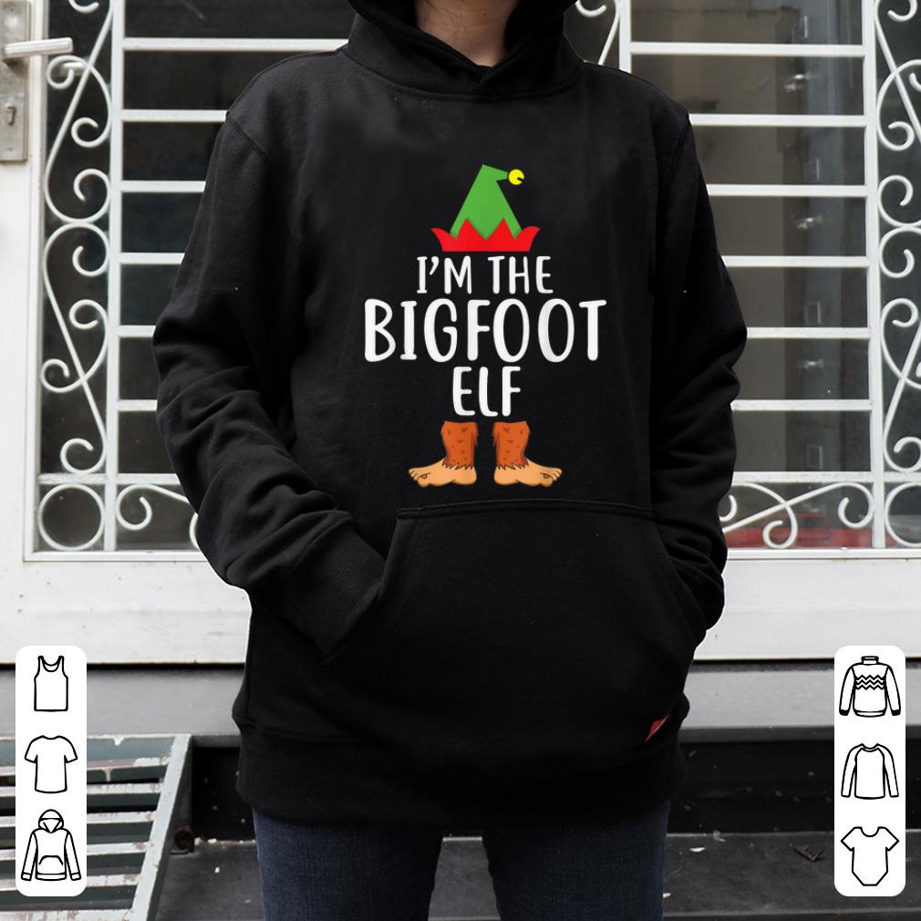 Awesome I'm The Bigfoot Elf Matching Family Group Christmas shirt