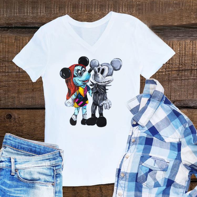 Awesome Jack Skellington and Sally style Mickey Mouse shirt