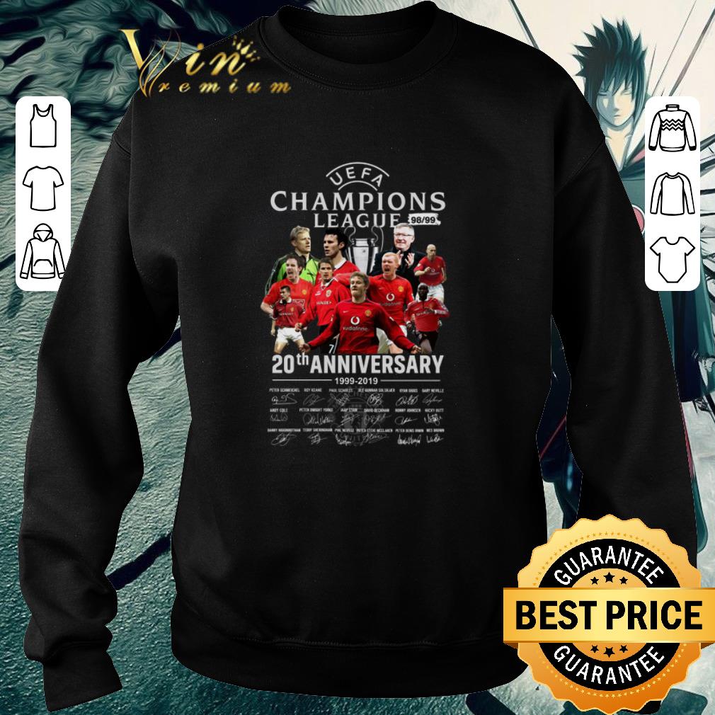 Awesome Manchester United UEFA Champions League 98 99 20th anniversary shirt