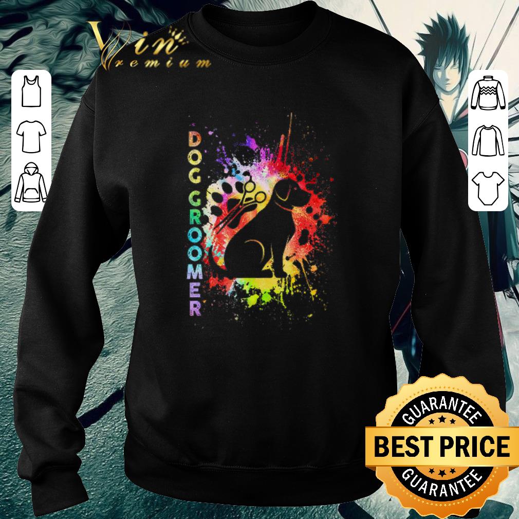 Awesome Proud Dog Groomer Color shirt
