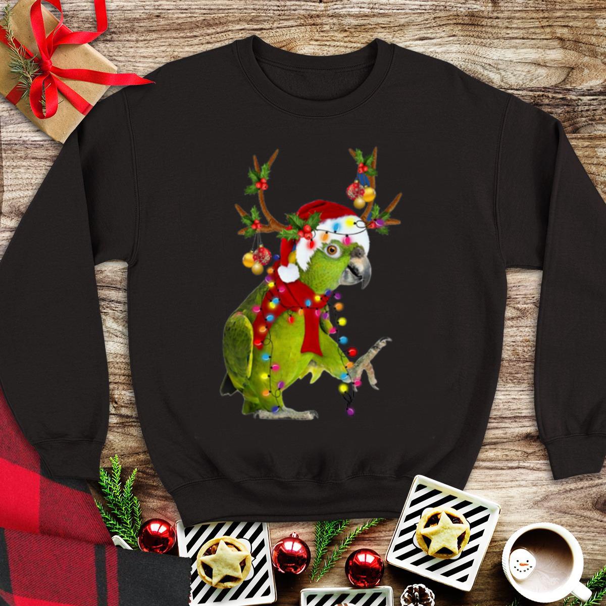 Awesome Santa Parrot Reindeer christmas light sweater