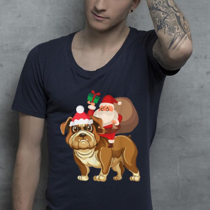 Awesome Santa Riding Shar-Pei Christmas Pajama Gift shirt