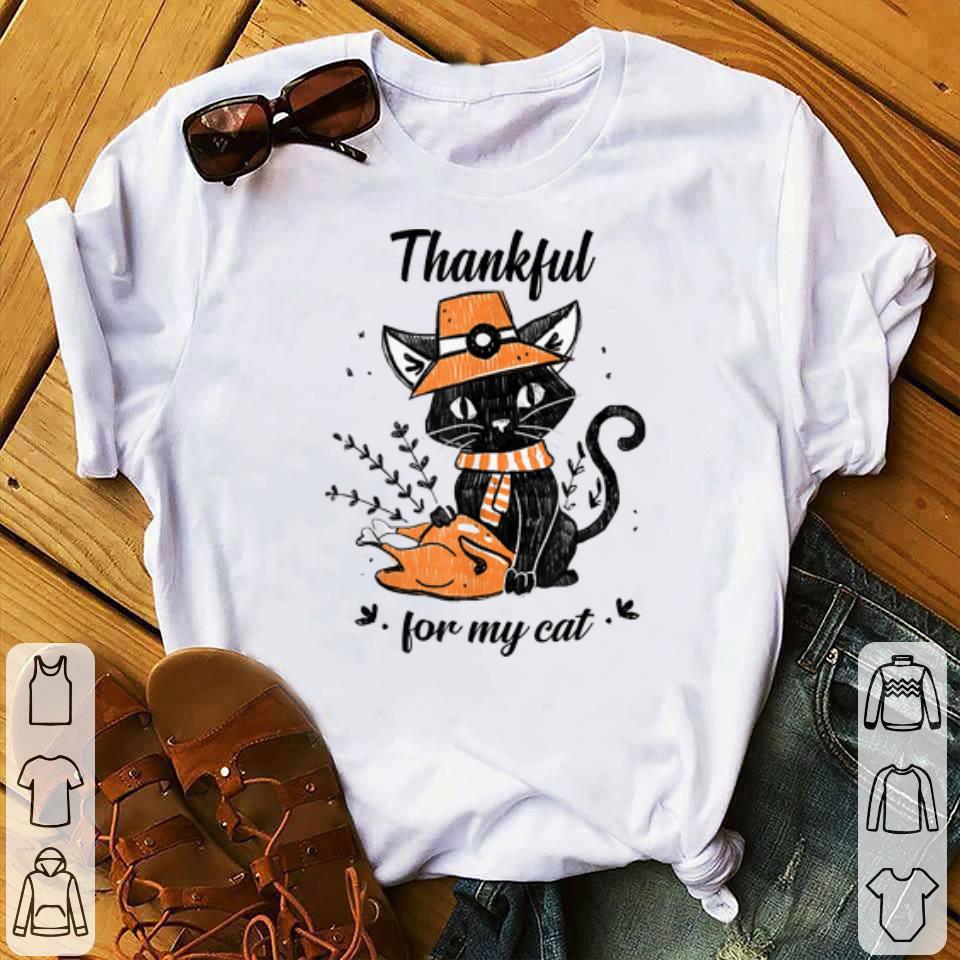 Awesome Thankful For My Cat Thanksgiving Day shirt
