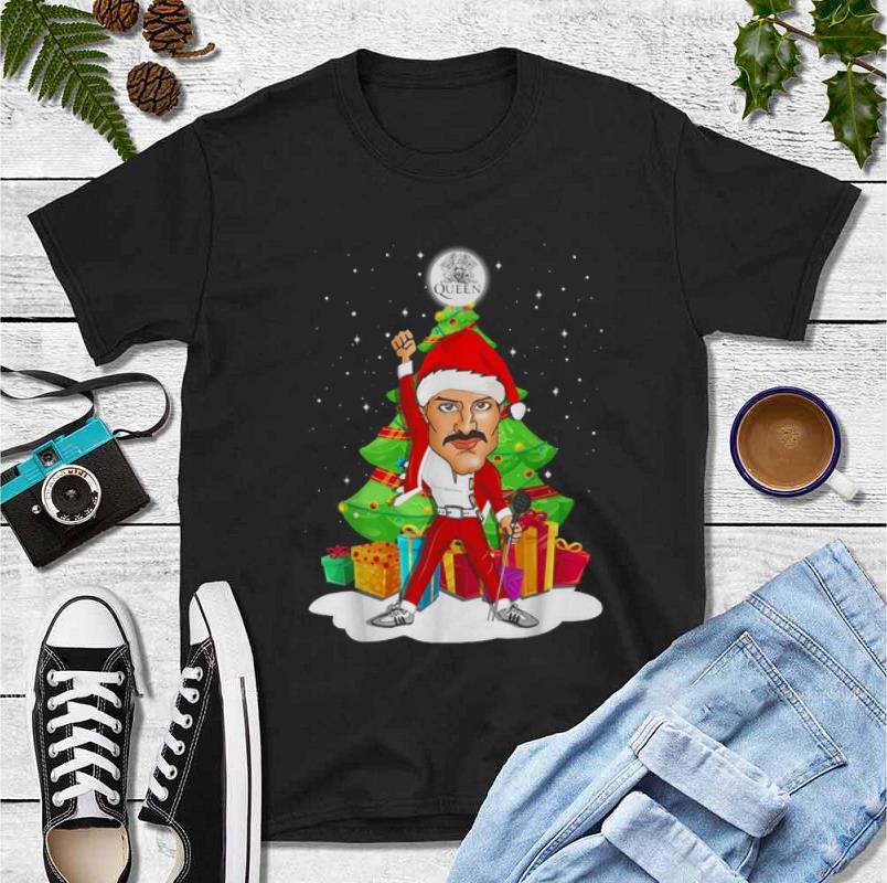 Funny Freddie Mercury Queen Christmas tree shirt