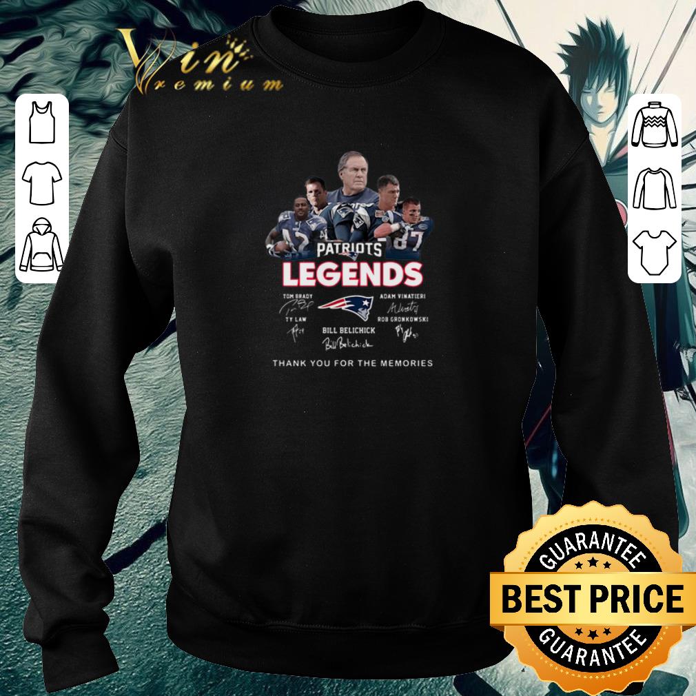 Funny New England Patriots legends thank you for the memories signatures shirt